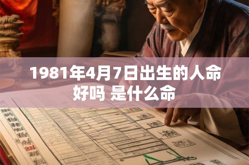 1981年4月7日出生的人命好吗 是什么命