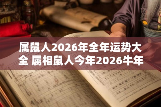 属鼠人2026年全年运势大全 属相鼠人今年2026牛年命运怎么样