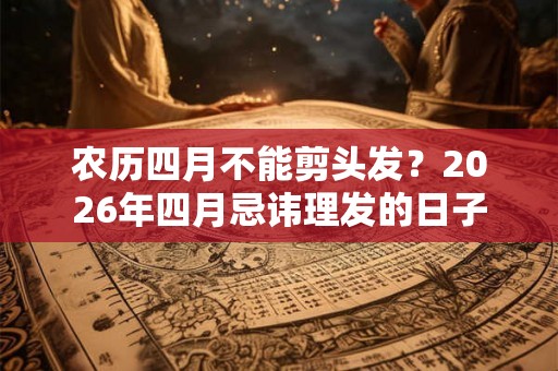 农历四月不能剪头发？2026年四月忌讳理发的日子