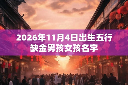 2026年11月4日出生五行缺金男孩女孩名字