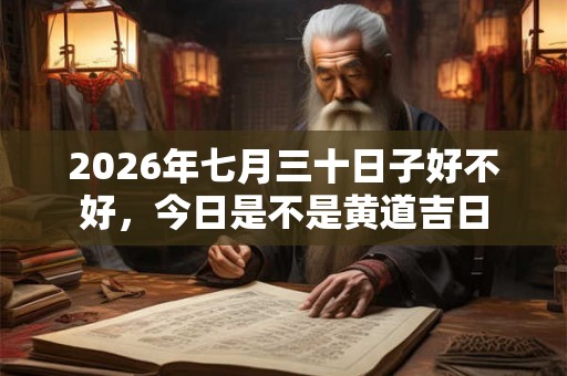2026年七月三十日子好不好，今日是不是黄道吉日