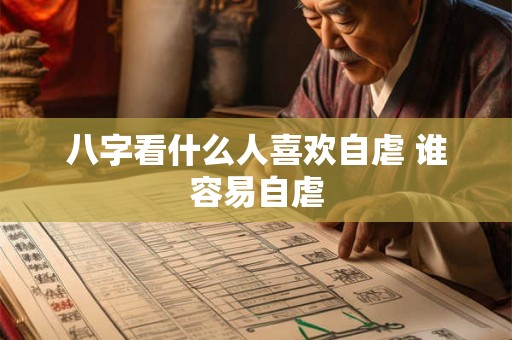 八字看什么人喜欢自虐 谁容易自虐