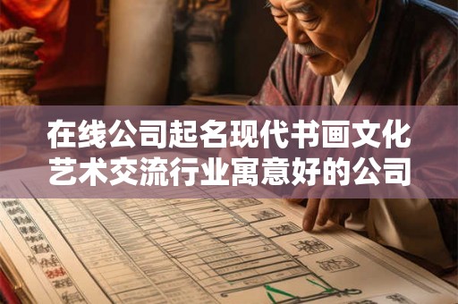在线公司起名现代书画文化艺术交流行业寓意好的公司名字