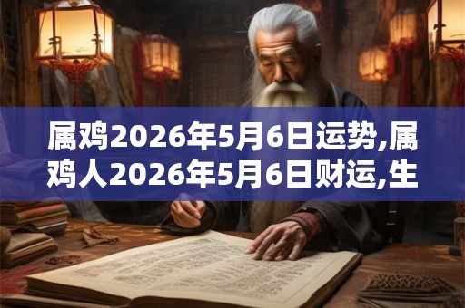 属鸡2026年5月6日运势,属鸡人2026年5月6日财运,生肖鸡2026年5月6日运势
