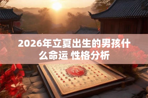 2026年立夏出生的男孩什么命运 性格分析