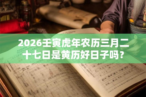 2026壬寅虎年农历三月二十七日是黄历好日子吗？