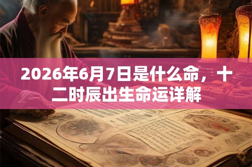 2026年6月7日是什么命，十二时辰出生命运详解