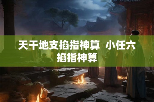 天干地支掐指神算  小任六掐指神算