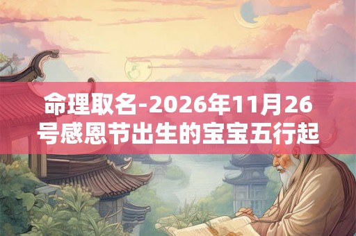 命理取名-2026年11月26号感恩节出生的宝宝五行起名字