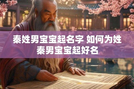 秦姓男宝宝起名字 如何为姓秦男宝宝起好名