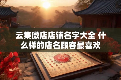 云集微店店铺名字大全 什么样的店名顾客最喜欢