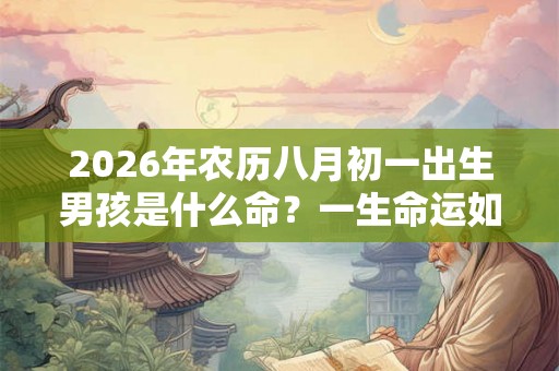 2026年农历八月初一出生男孩是什么命？一生命运如何？