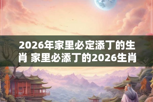 2026年家里必定添丁的生肖 家里必添丁的2026生肖
