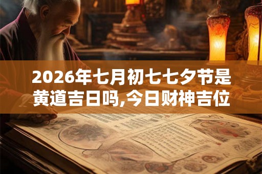 2026年七月初七七夕节是黄道吉日吗,今日财神吉位在哪里