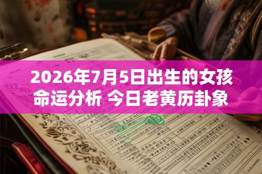 2026年7月5日出生的女孩命运分析 今日老黄历卦象如何？