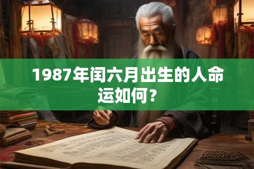 1987年闰六月出生的人命运如何？
