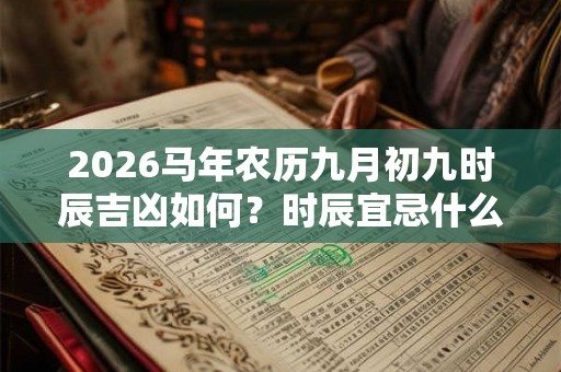 2026马年农历九月初九时辰吉凶如何？时辰宜忌什么？
