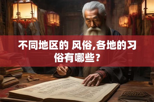 不同地区的 风俗,各地的习俗有哪些？