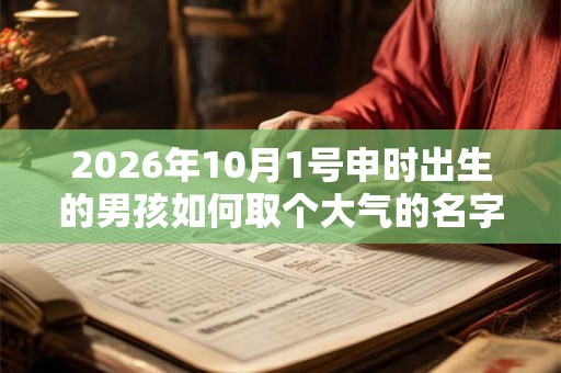2026年10月1号申时出生的男孩如何取个大气的名字