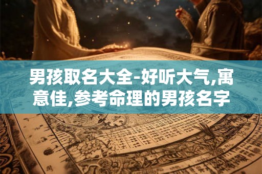 男孩取名大全-好听大气,寓意佳,参考命理的男孩名字库