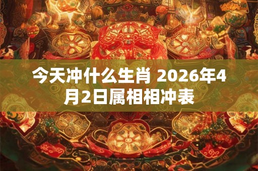 今天冲什么生肖 2026年4月2日属相相冲表