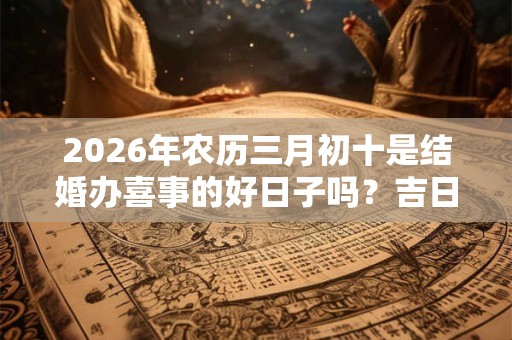 2026年农历三月初十是结婚办喜事的好日子吗？吉日怎么看？