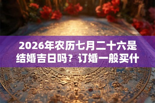 2026年农历七月二十六是结婚吉日吗?订婚一般买什么首饰 2026年农历七月二十六是结婚吉日吗?订婚一般买什么首饰