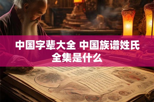 中国字辈大全 中国族谱姓氏全集是什么