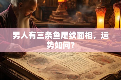 男人有三条鱼尾纹面相，运势如何？