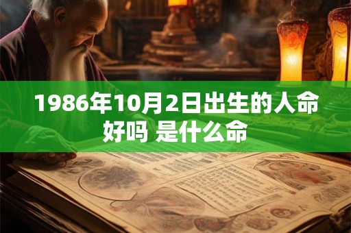 1986年10月2日出生的人命好吗 是什么命