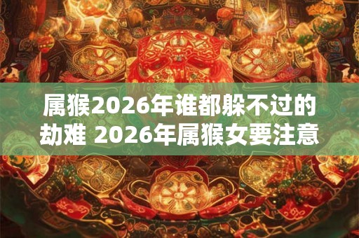 属猴2026年谁都躲不过的劫难 2026年属猴女要注意什么