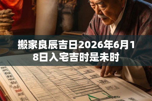 搬家良辰吉日2026年6月18日入宅吉时是未时