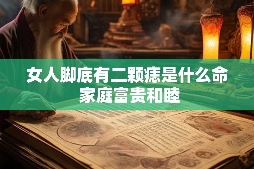 女人脚底有二颗痣是什么命 家庭富贵和睦