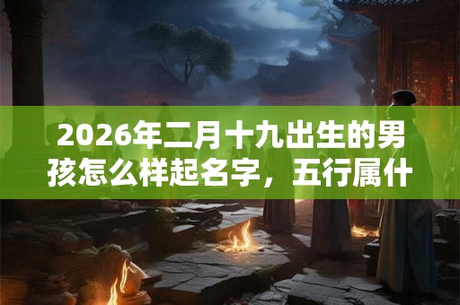 2026年二月十九出生的男孩怎么样起名字，五行属什么