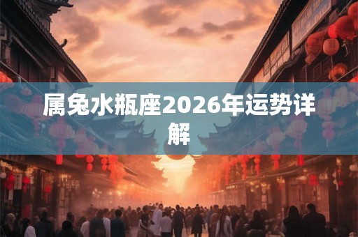 属兔水瓶座2026年运势详解 属兔水瓶座2026年运势详解