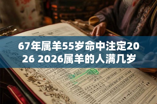 67年属羊55岁命中注定2026 2026属羊的人满几岁