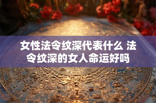 女性法令纹深代表什么 法令纹深的女人命运好吗