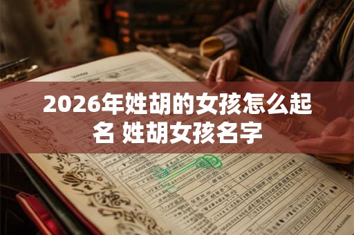 2026年姓胡的女孩怎么起名 姓胡女孩名字