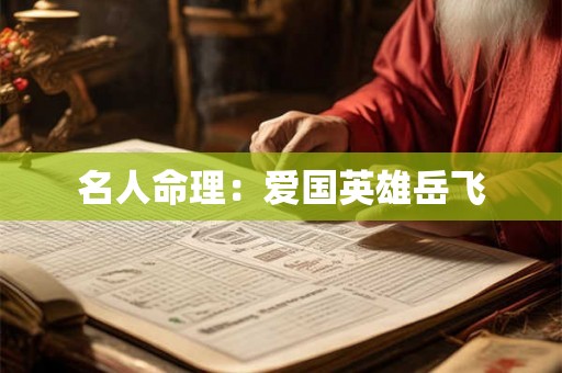 名人命理：爱国英雄岳飞