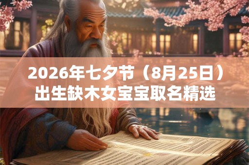 2026年七夕节（8月25日）出生缺木女宝宝取名精选
