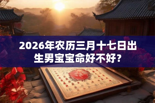 2026年农历三月十七日出生男宝宝命好不好？