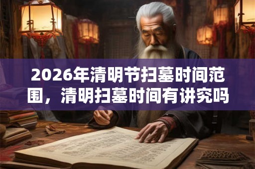 2026年清明节扫墓时间范围，清明扫墓时间有讲究吗？