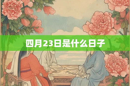 四月23日是什么日子 四月23日是什么日子