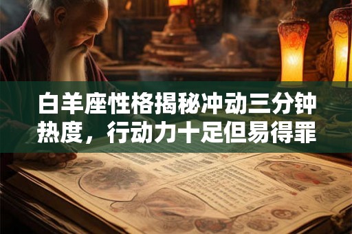白羊座性格揭秘冲动三分钟热度，行动力十足但易得罪他人