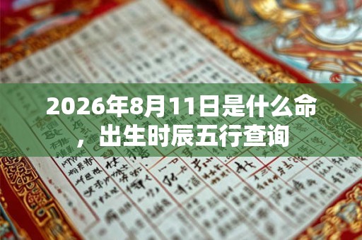 2026年8月11日是什么命，出生时辰五行查询