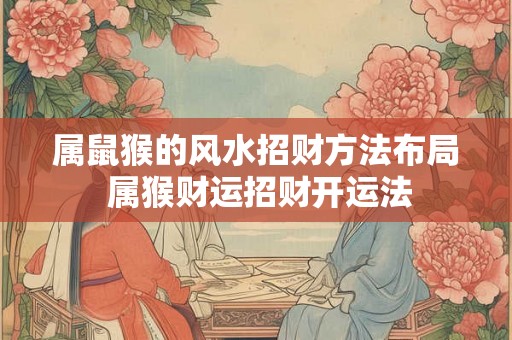 属鼠猴的风水招财方法布局 属猴财运招财开运法