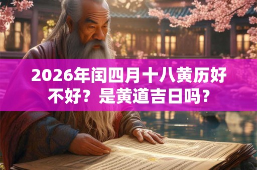 2026年闰四月十八黄历好不好？是黄道吉日吗？