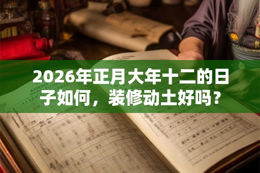2026年正月大年十二的日子如何，装修动土好吗？