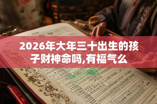 2026年大年三十出生的孩子财神命吗,有福气么