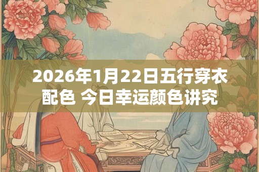 2026年1月22日五行穿衣配色 今日幸运颜色讲究